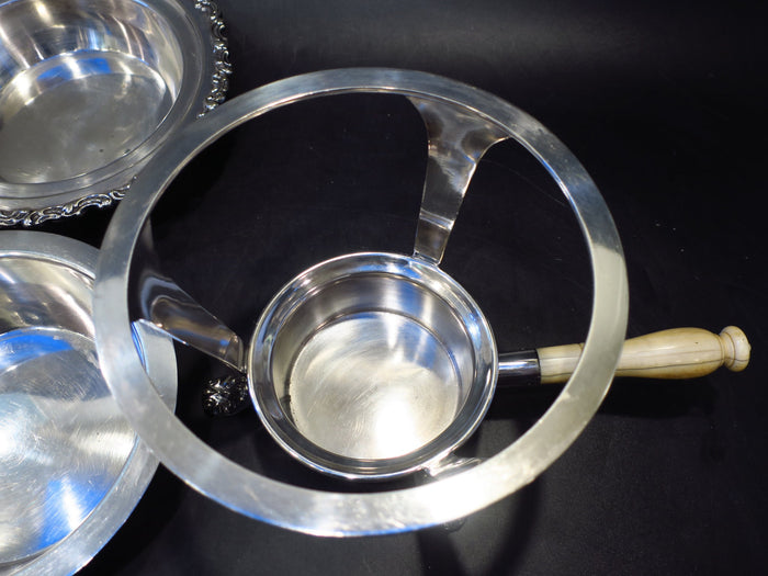 Silver Soldered Chafing Dishing Buffet Stand By Gorham Silver And Silverplate