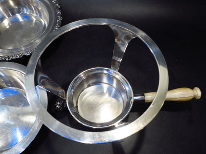 Silver Soldered Chafing Dishing Buffet Stand By Gorham Silver And Silverplate