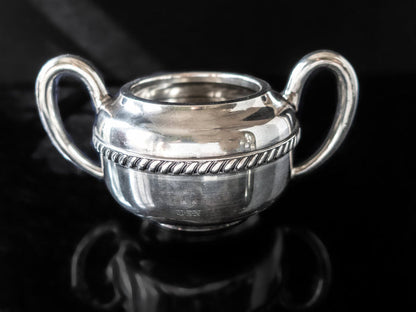 Silver Soldered US Navy Sugar Bowl Fouled Anchor Wardroom Officer's Mess USN R Wallace Hotel Military RR Silver