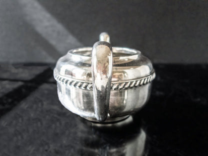 Silver Soldered US Navy Sugar Bowl Fouled Anchor Wardroom Officer's Mess USN R Wallace Hotel Military RR Silver