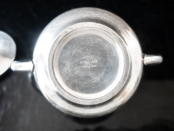 Silver Soldered US Navy Sugar Bowl Fouled Anchor Wardroom Officer's Mess USN R Wallace