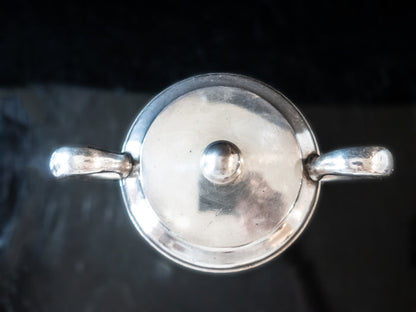 Silver Soldered US Navy Sugar Bowl Fouled Anchor Wardroom Officer's Mess USN R Wallace