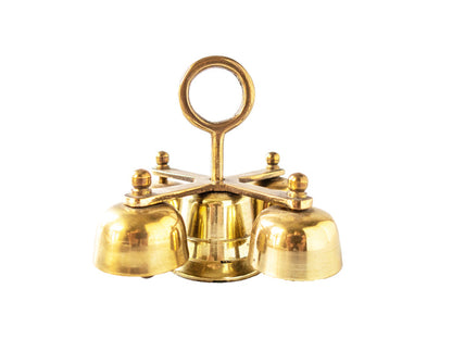 Solid Brass Quadruple Sacristy Altar Bells Religious Bells