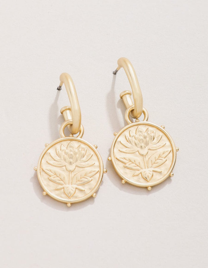 Spartina 449 Lotus Drop Hoop Earrings Gold Spartina 449 Lotus Drop Hoop Earrings Gold Earrings