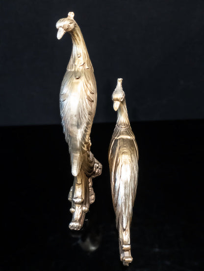 Syroco Gold Peacock Pair Statues MCM Hollywood Regency