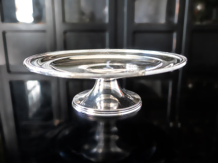 The Fontainebleau Hotel Silver Soldered Cake Stand Pedestal Dish Taza Circa 1955 Hotel Military RR Silver