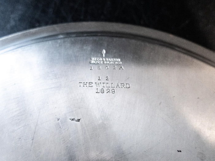 The Willard Hotel Silver Soldered Serving Tray 1929 Washington DC Serving Trays