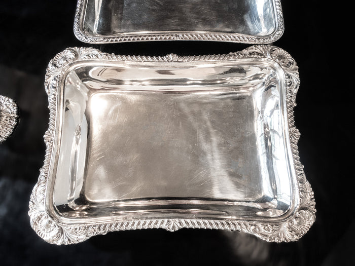 Victorian Silver Plate Covered Dish Ornate Made In England
