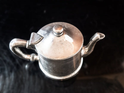 Vintage Antique Hotel Martin Teapot Sheffield Plate On Nickel Silver Hotel Military RR Silver