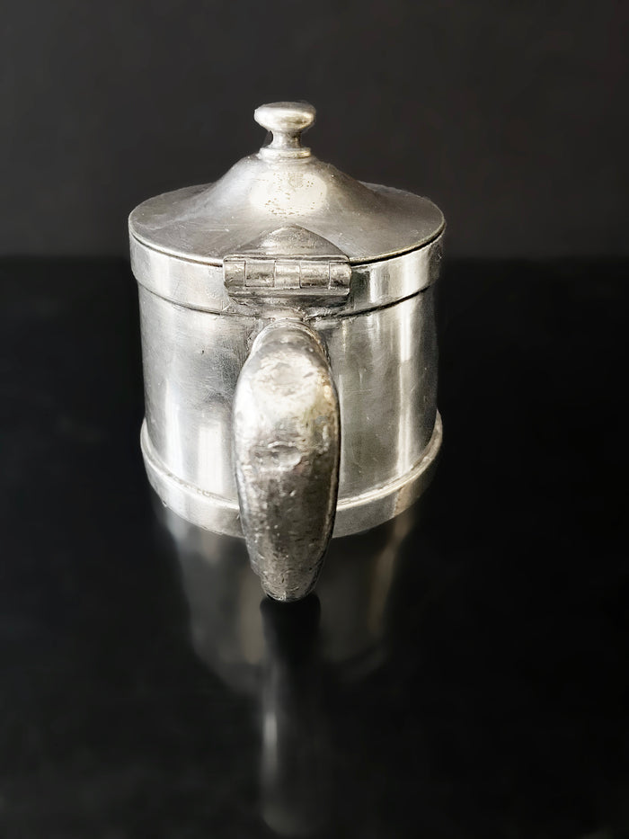 Vintage Antique Hotel Martin Teapot Sheffield Plate On Nickel Silver Hotel Military RR Silver
