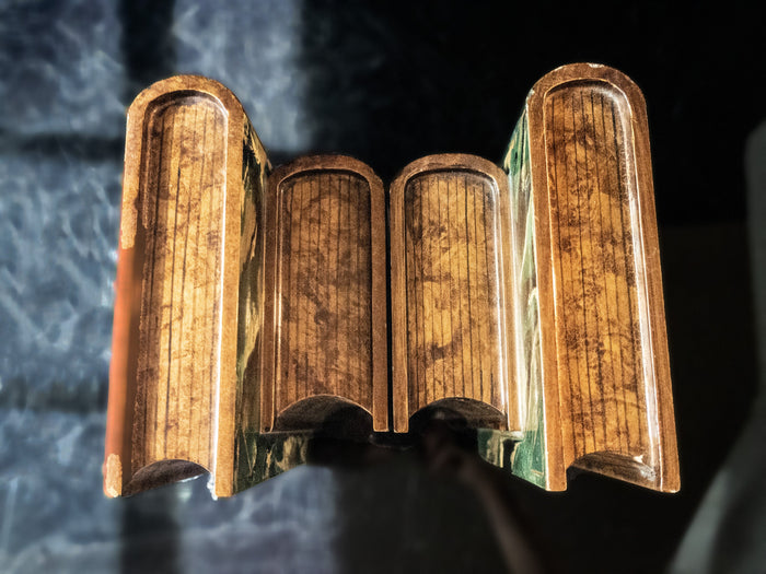 Vintage Antique Style Book Stack Book Ends With Brass Bookends