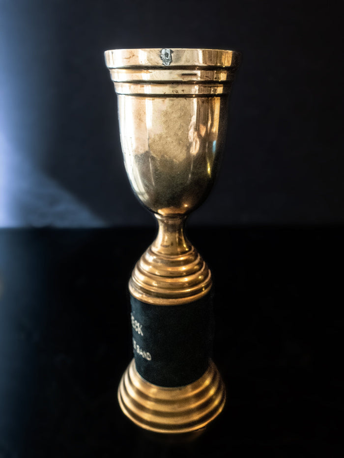 Vintage Art Deco Brass And Black Trophy 1943 Radio Contest Sing With Your Favorite Band Art and Collectibles