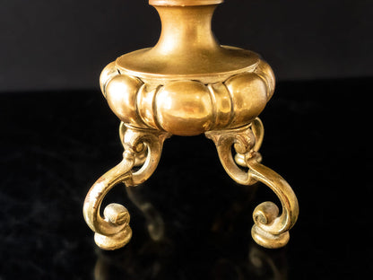 Vintage Brass Pedestal Bowl Centerpiece