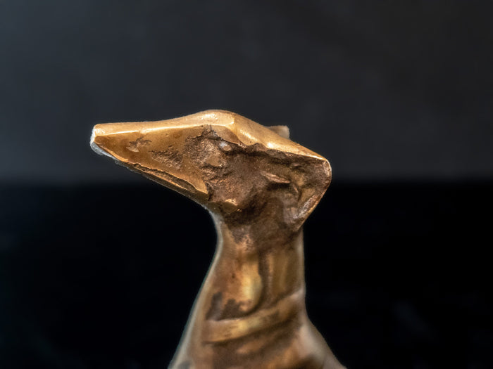 Vintage Bronze Greyhound Dog Statue Pair Andrea By Sadek