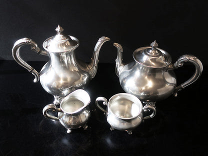 Vintage Pewter Coffee Tea Set Service 4 Piece Set Reed Barton Regent 5600