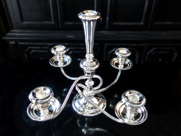 Vintage Silver Plate Candelabra Candle Holder Multi Convertible Gorham Candles And Candelabra
