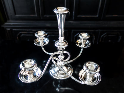 Vintage Silver Plate Candelabra Candle Holder Multi Convertible Gorham Candles And Candelabra