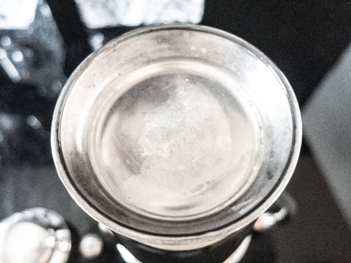 Vintage Silver Plate Cocktail Shaker Art Deco Beverage Dispenser