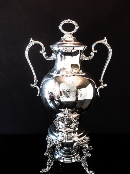 Vintage Silver Plate Coffee Urn Samovar Preisner Silver Co Tea and Coffee Sets