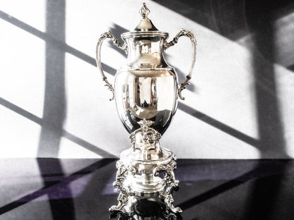 Vintage Silver Plate Coffee Urn Samovar Sheridan Silver Co
