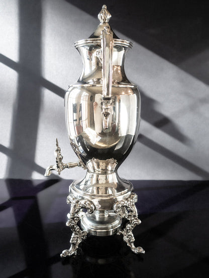 Vintage Silver Plate Coffee Urn Samovar Sheridan Silver Co