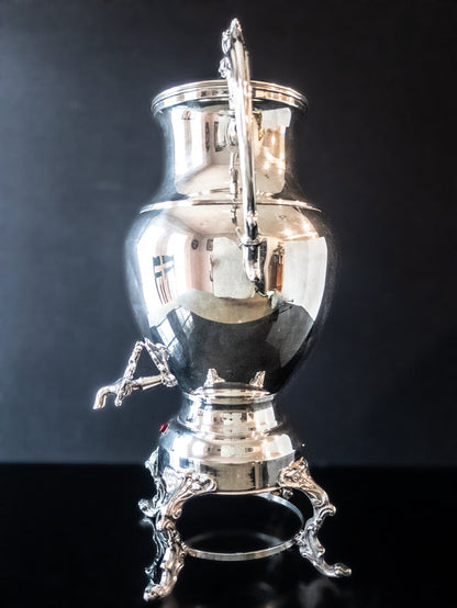 Vintage Silver Plate Electric Coffee Urn Percolator Dispenser