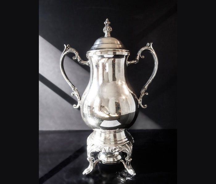 Vintage Silver Plate Samovar Coffee Urn With Burner FB Rogers