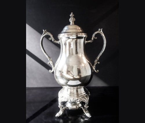 Vintage Silver Plate Samovar Coffee Urn With Burner FB Rogers