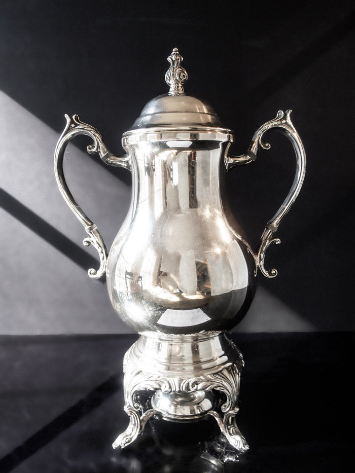 Vintage Silver Plate Samovar Coffee Urn With Burner FB Rogers