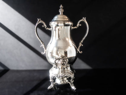 Vintage Silver Plate Samovar Coffee Urn With Burner FB Rogers