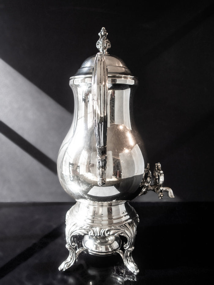 Vintage Silver Plate Samovar Coffee Urn With Burner FB Rogers