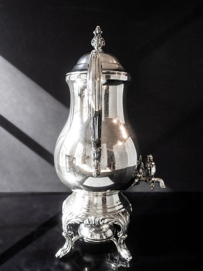 Vintage Silver Plate Samovar Coffee Urn With Burner FB Rogers
