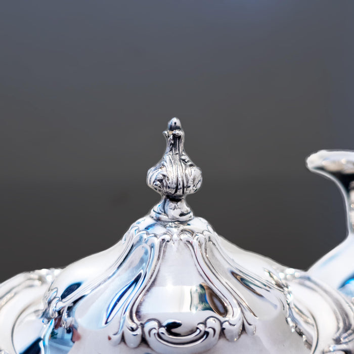 Vintage Silver Plate Sugar And Creamer Set Chantilly Gorham YC1303 YC1304