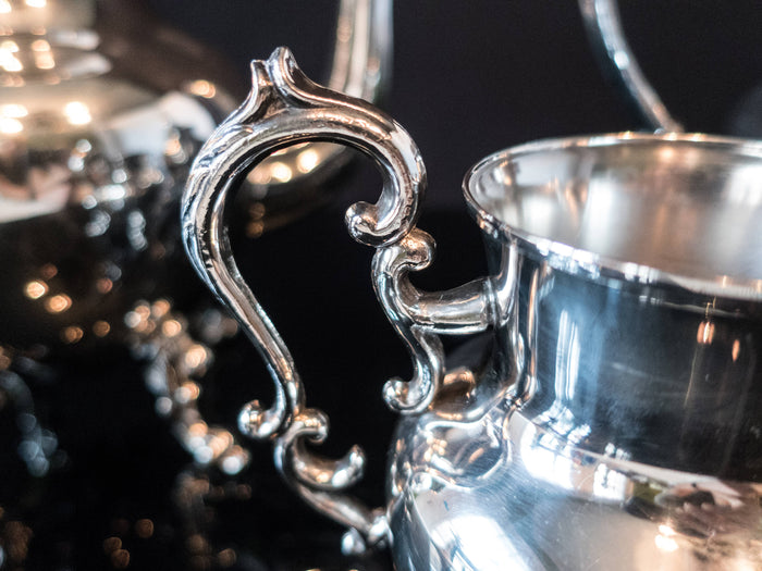 Vintage Silver Plate Tea Set Coffee Service Set Birmingham Silver Co Bsc Silver On Copper