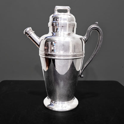 Vintage Silver Plate Cocktail Shaker Martini Decanter Art Deco 1920s