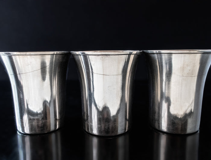 Vintage Silverplate Mint Julep Cups Tumblers Set Of 3