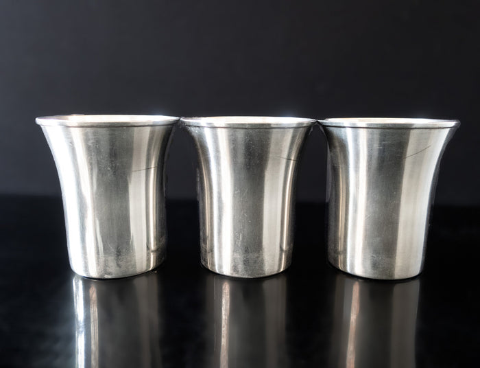 Vintage Silverplate Mint Julep Cups Tumblers Set Of 3