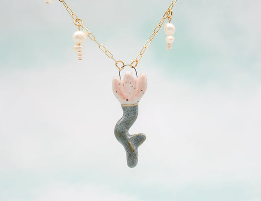 White Tulip Necklace