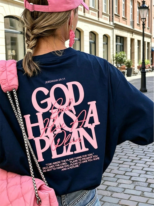 Women's Round Neck Short Sleeve T-Shirt, New Summer Letter Print, Casual Loose Versatile Top, Fashionable Daily Wear, Streetwear