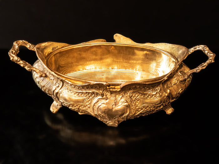 XL Antique Brass Bronze Jardiniere Art Nouveau Planter Centerpiece