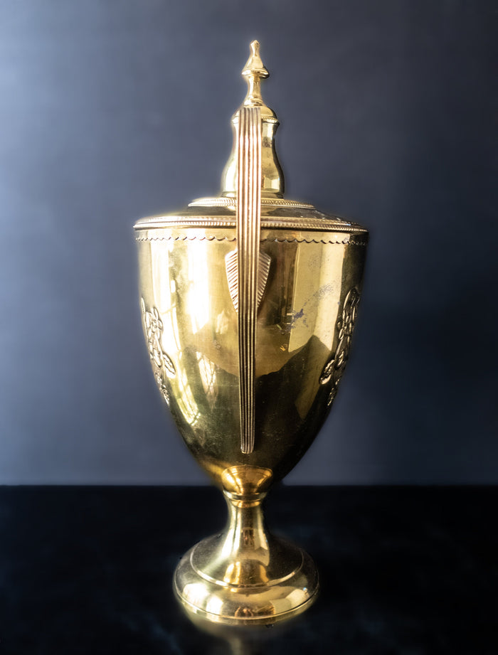 XL Vintage Brass Trophy Style Urn Loving Cup