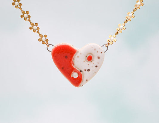 Yin Yang Heart Necklace